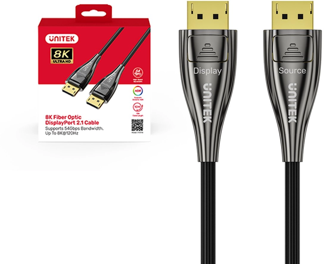 Unitek Kabel światłowodowy 8K Display Port
