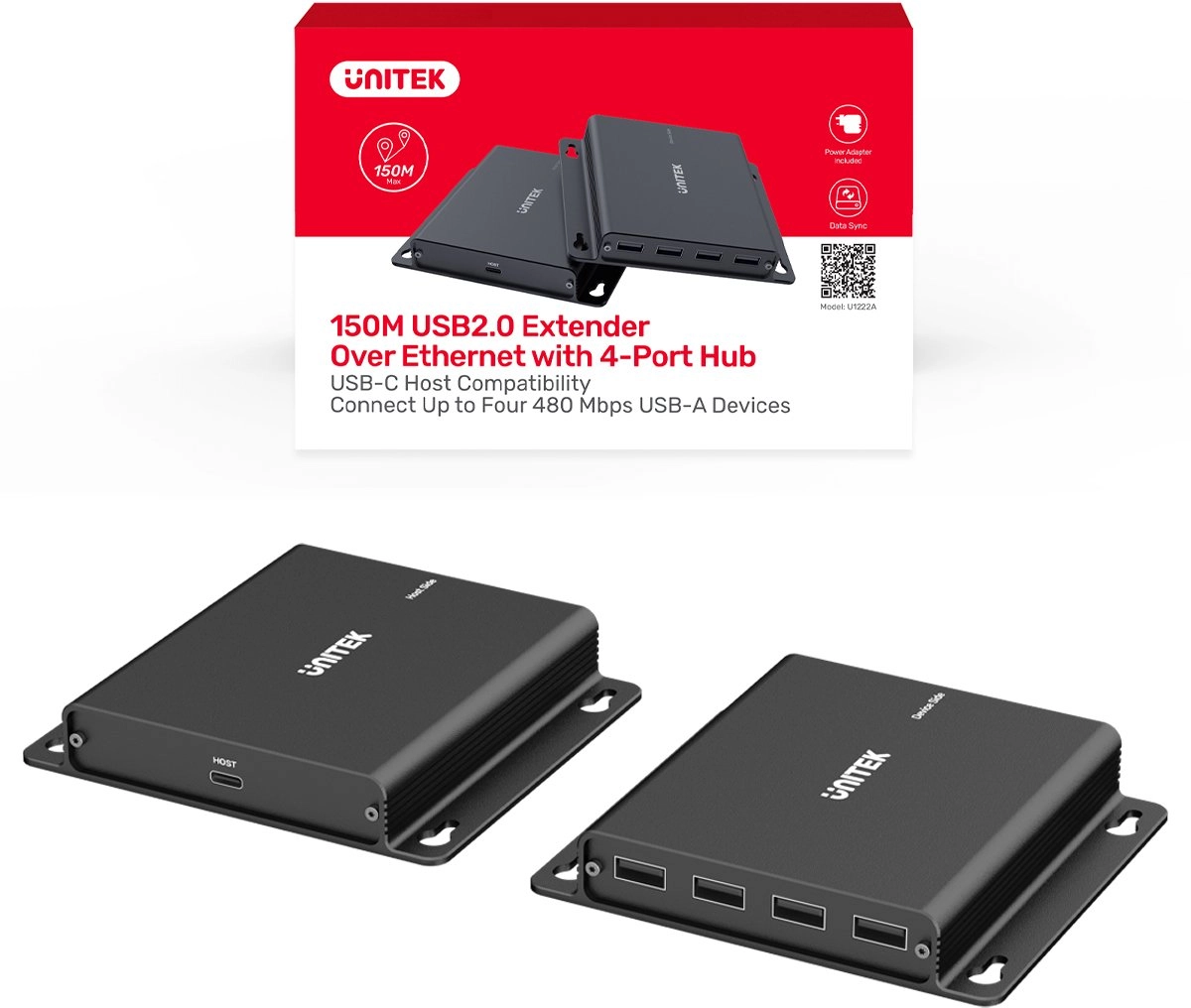 Unitek USB-C to 4x USB-A extension