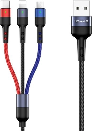 Usams USB-A - USB-C + microUSB