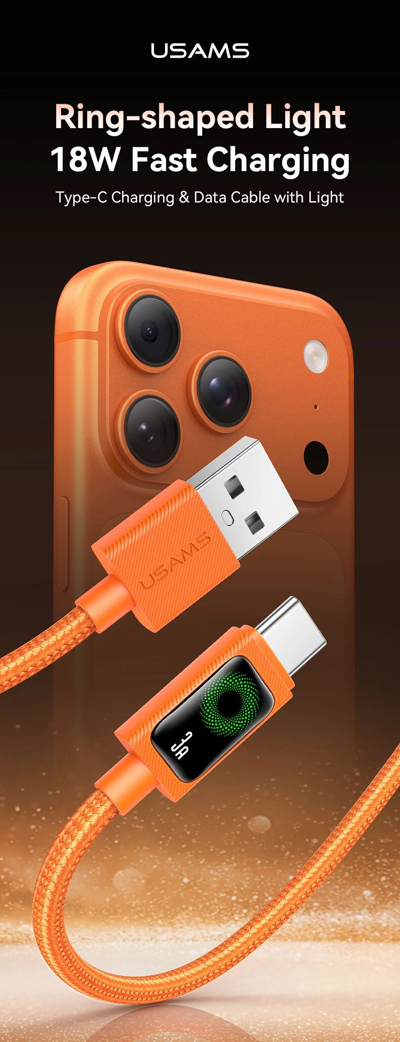 Kabel USAMS U92 18W USB-C do