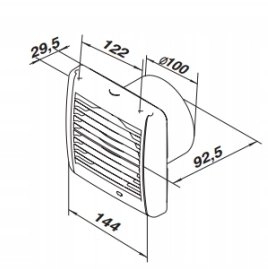 Wentylator osiowy fi 100 230V 5