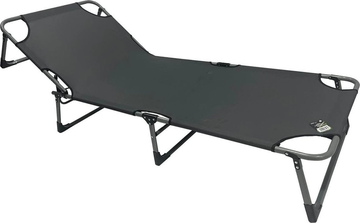 TOURIST FOLDABLE 3-POSITION BED 190X75X30CM DARK