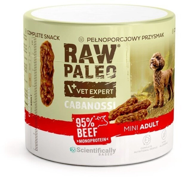 VetExpert Raw Paleo Cabanossi beef mini