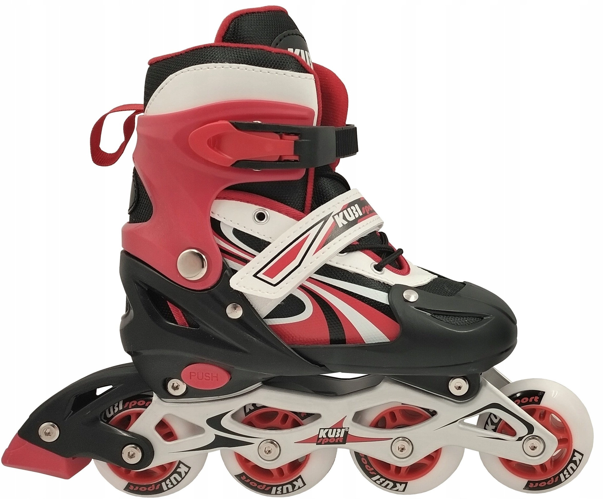 Children`s Adjustable Red Solid Roller Skates