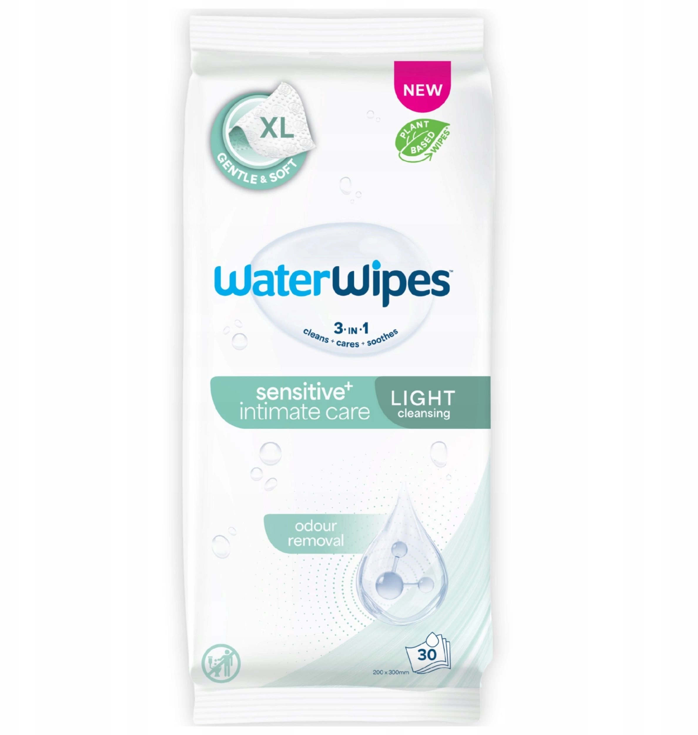WATERWIPES_Sensitive Intimate Care Light Cleaning chusteczki
