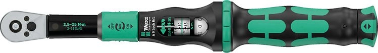 Wera torque wrench with push-through square