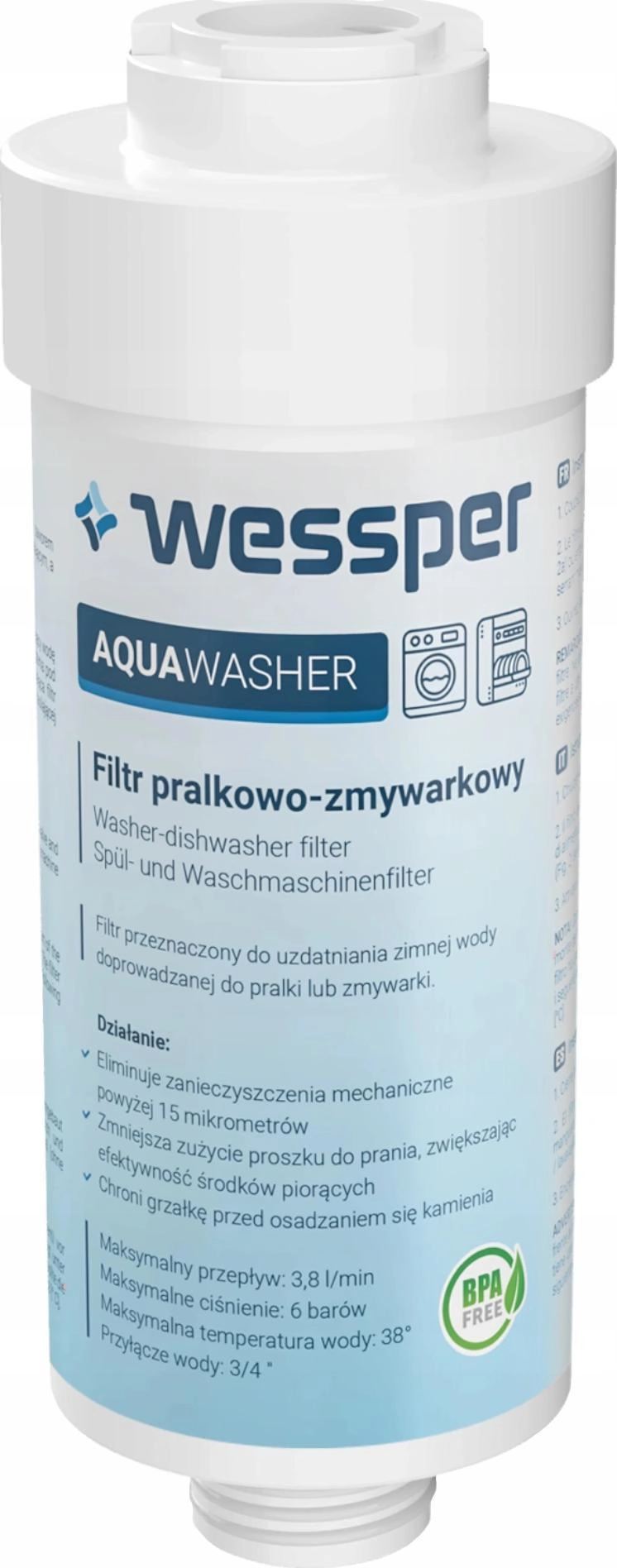 Wessper WESSPER AQUA Filtr PRALKOWY DO