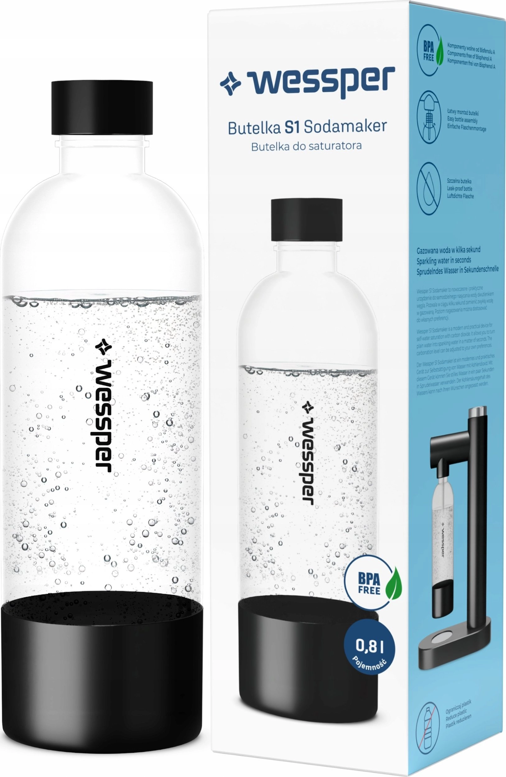 Wessper Bottle for Saturator WES082 WES082-BK-BOTTLE