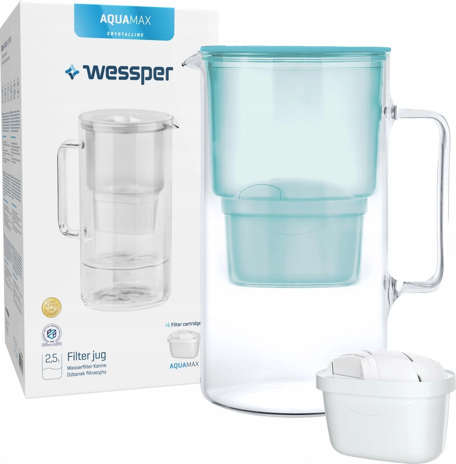 Wessper Aquamax Crystalline filter jug ​​mint
