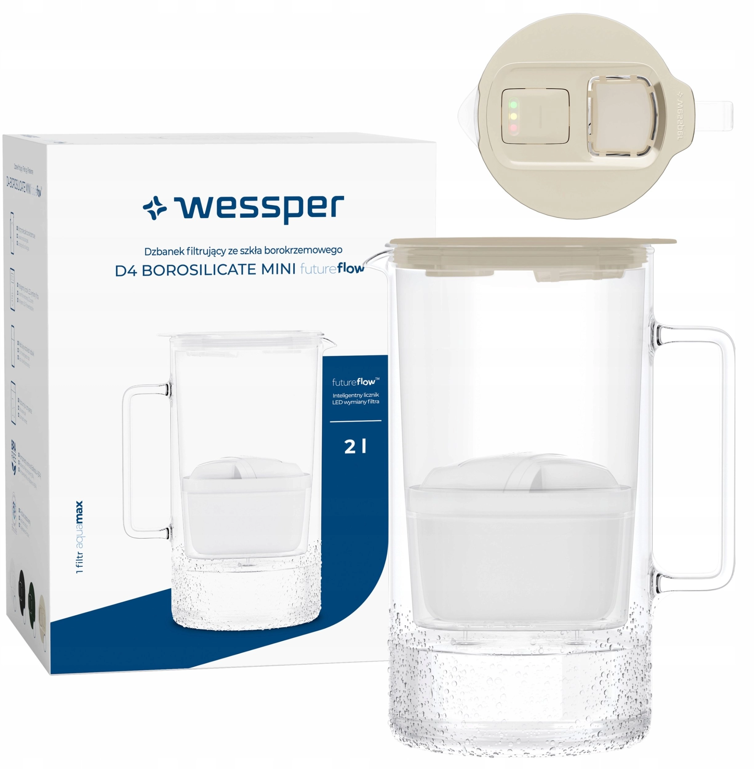 Dzbanek Wessper D4 BOROSILICATE MINI futureflow™