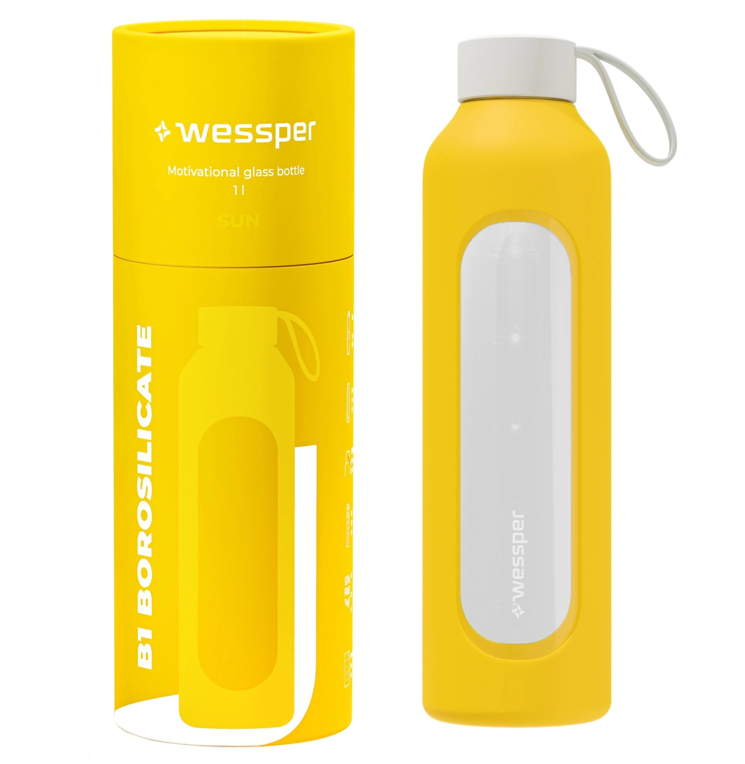 Wessper B1 Borosilicate 1000ml Sun glass
