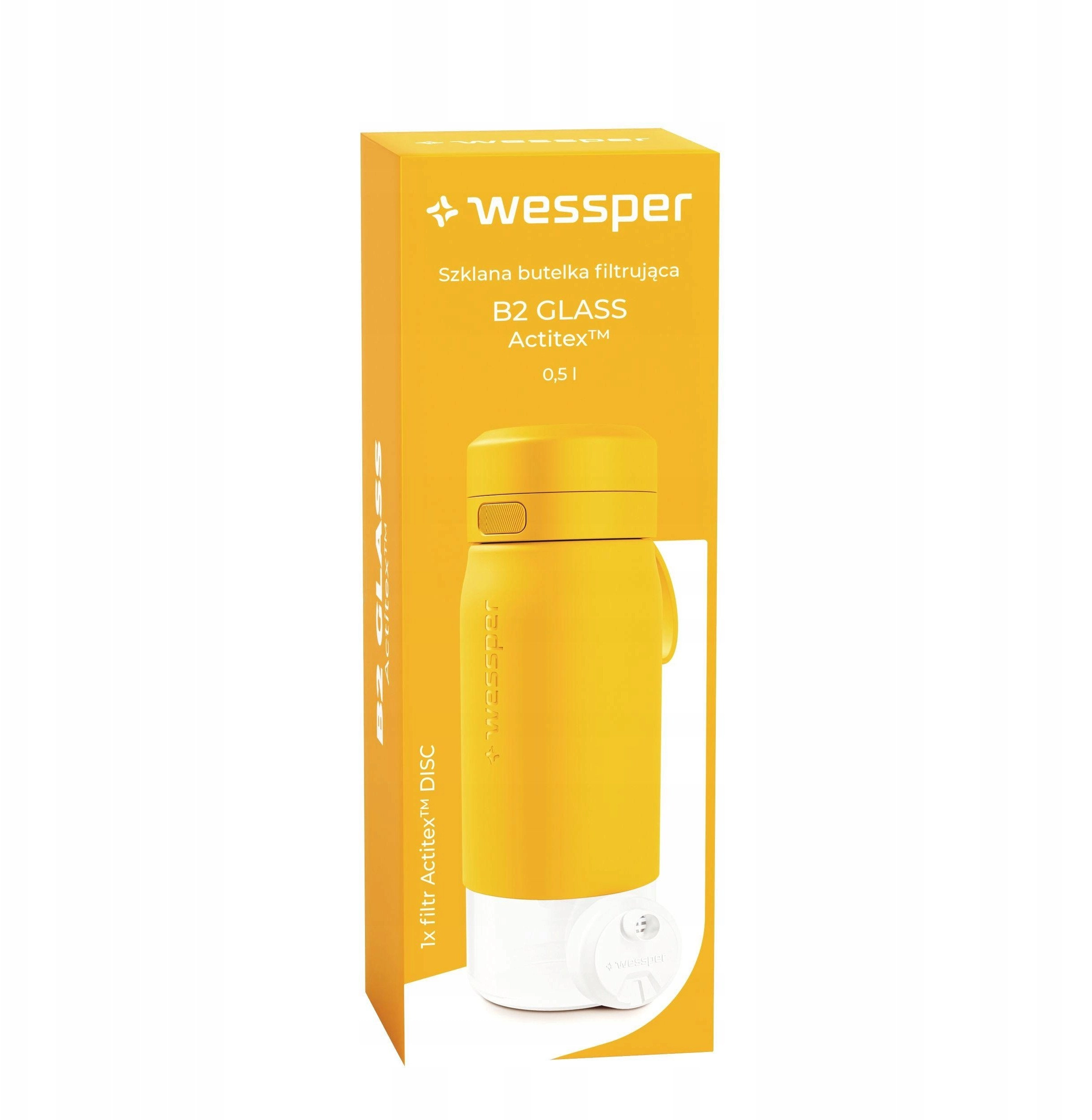 Wessper B2 GLASS Actitex™ filter bottle