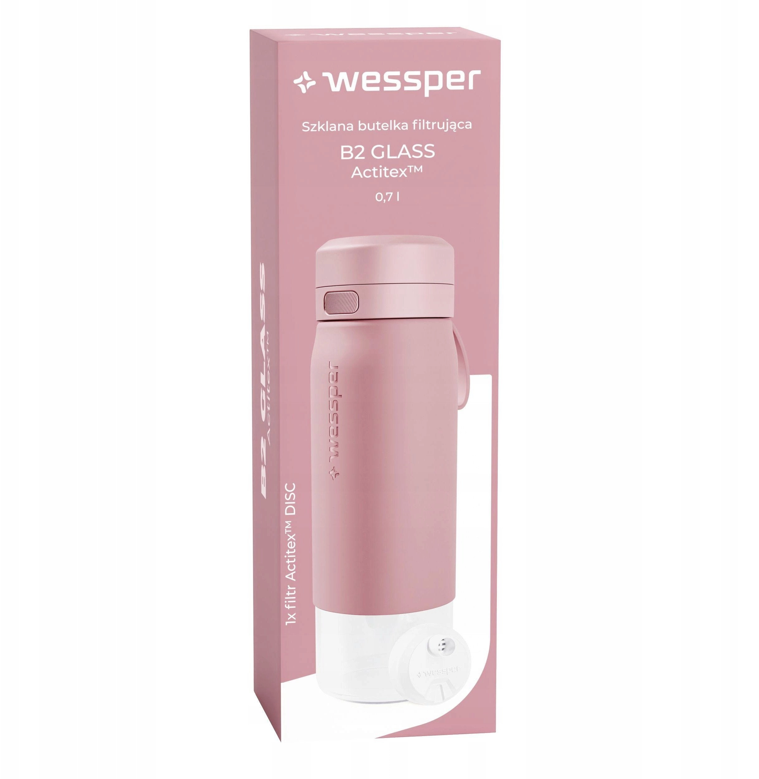Wessper B2 GLASS Actitex™ filter bottle
