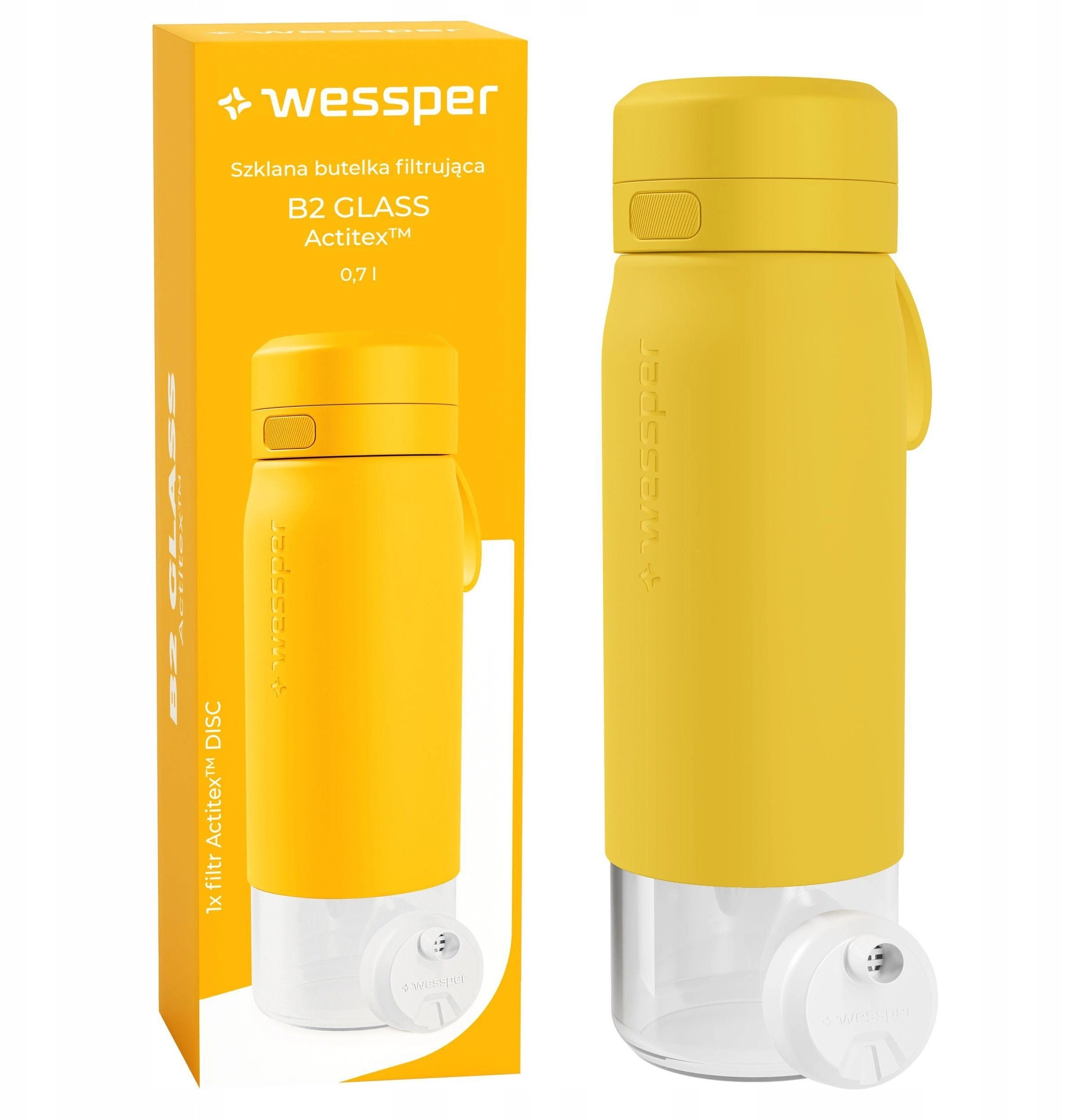 Wessper B2 GLASS Actitex™ filter bottle