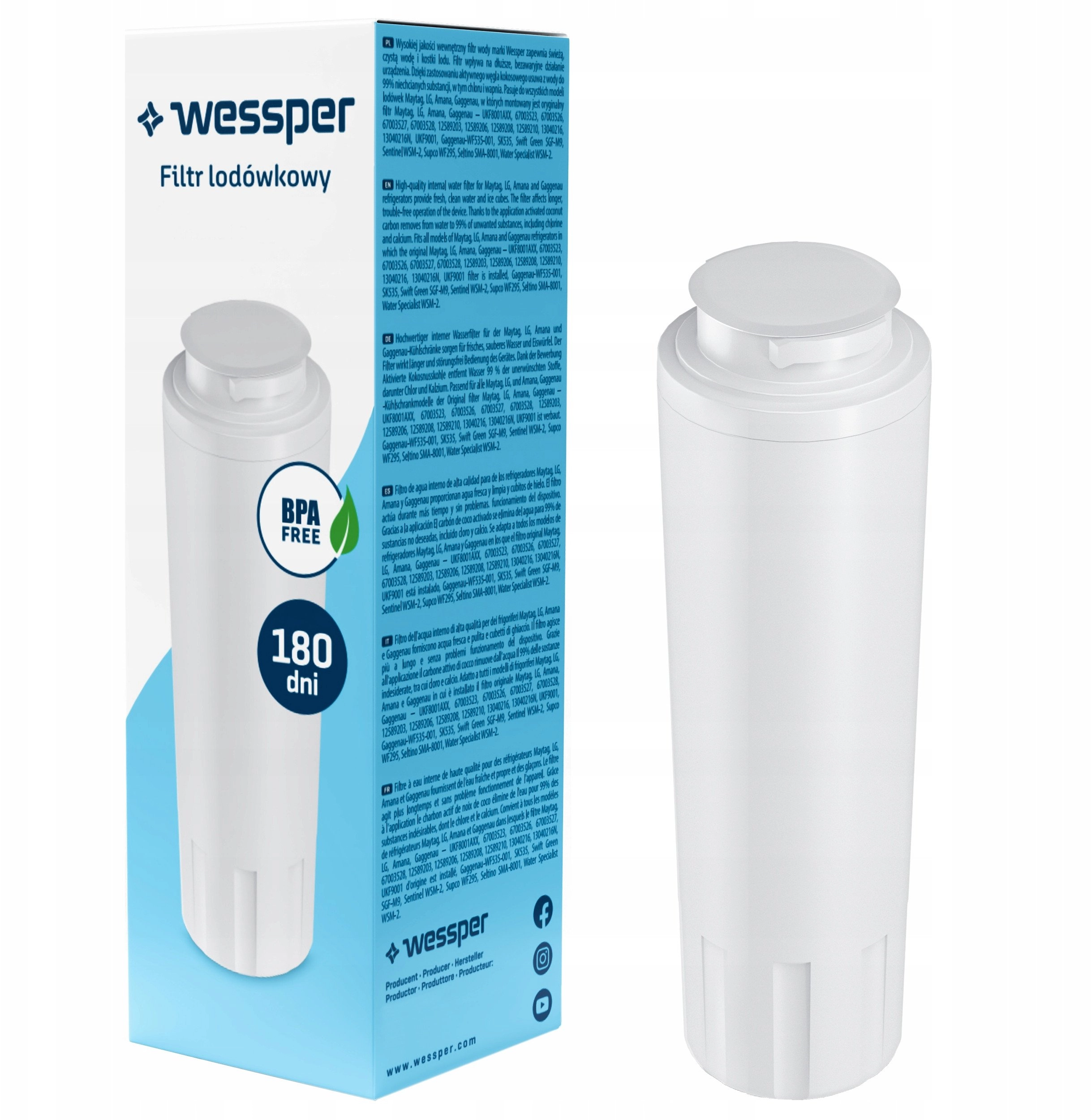 Water filter for Maytag LG Amana