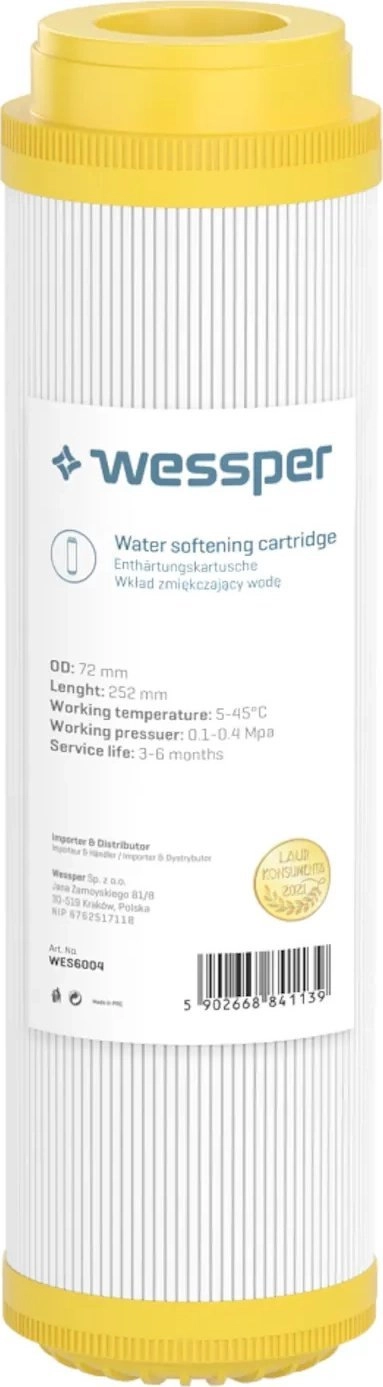 Wessper Wessper Water softener filter 10"