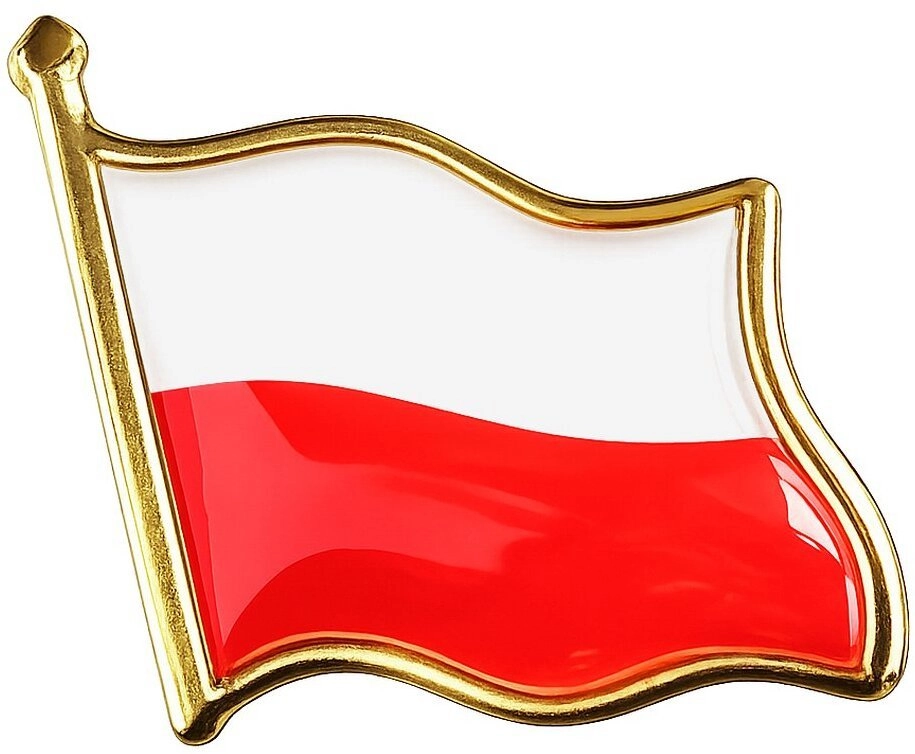 WideShop Przypinka z flagą Polski (