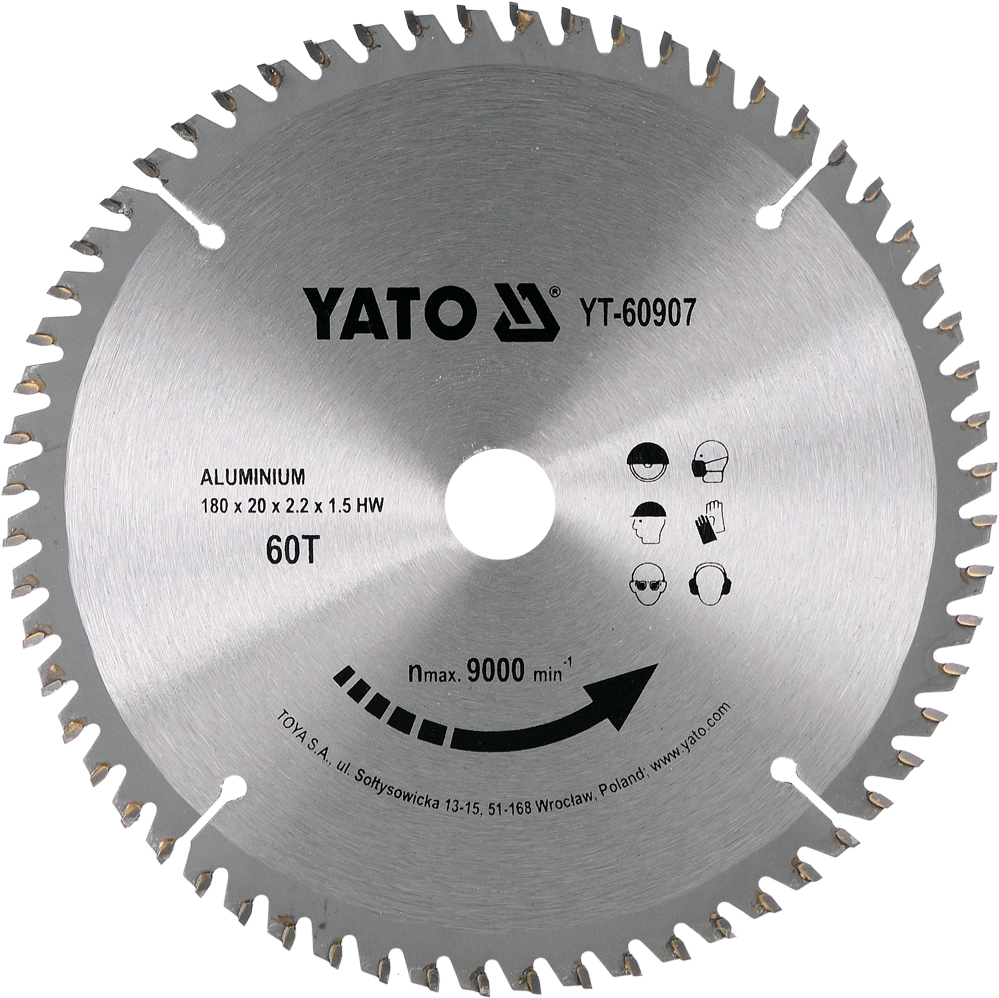 Yato Circular saw for aluminum 180x52x20mm