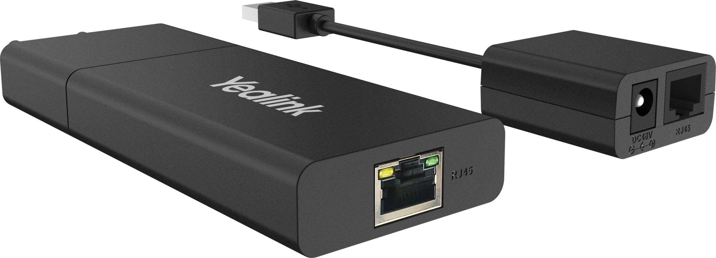 Yealink USB2CAT5E-EXT Network transmitter  receiver Black