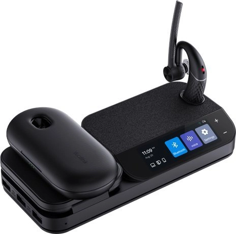 Yealink BH71-WORKSTATION-PRO austiņas un brīvroku komplekts Bezvadu Ausīs Birojs / zvanu centrs Bluetooth Uzlādes statīvs Melns