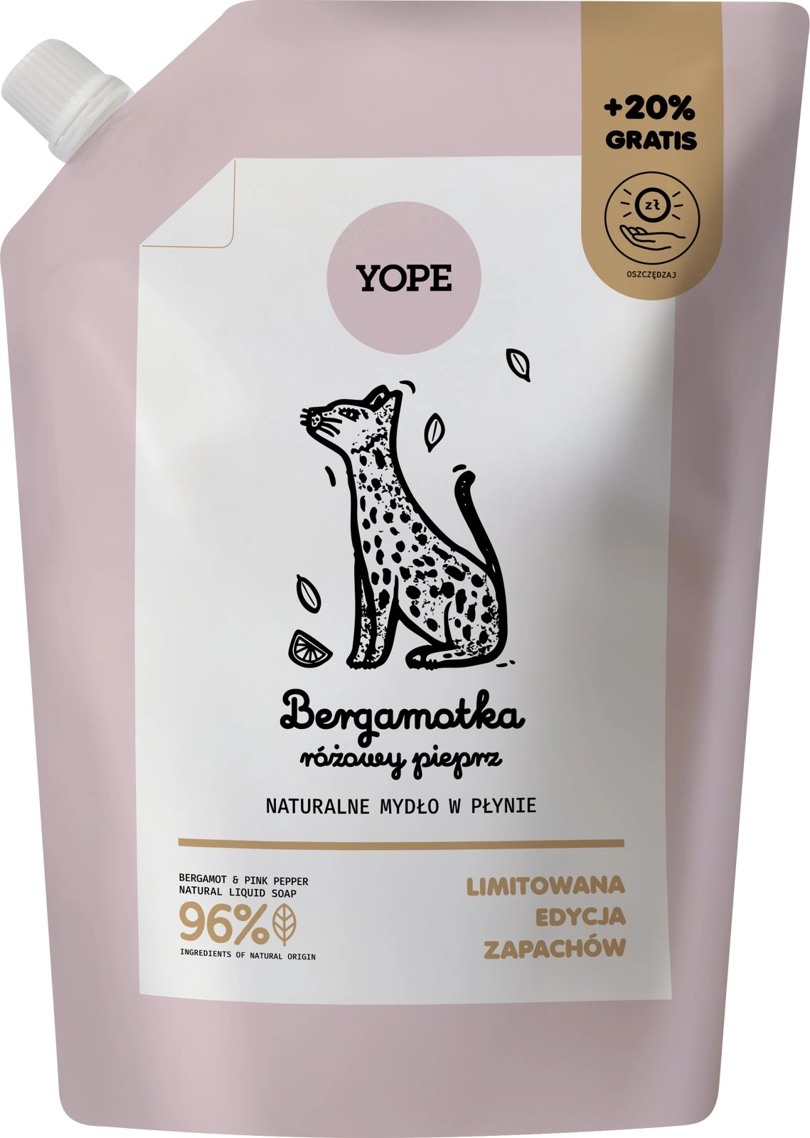 YOPE_Refill liquid soap Bergamot  Pink Pepper