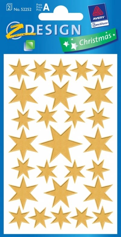 Christmas gold stars stickers 241443 4004182522523