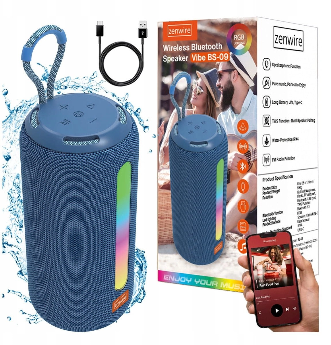 Bluetooth Speaker Portable Wireless FM Radio