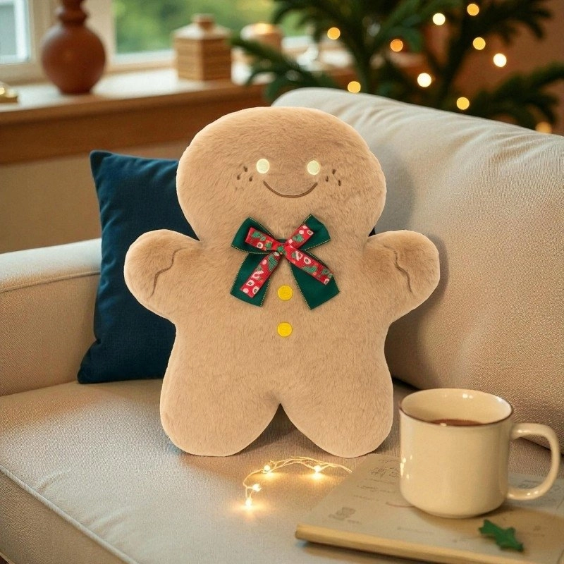 ECarla Gingerbread man pillow pds14-velvet (