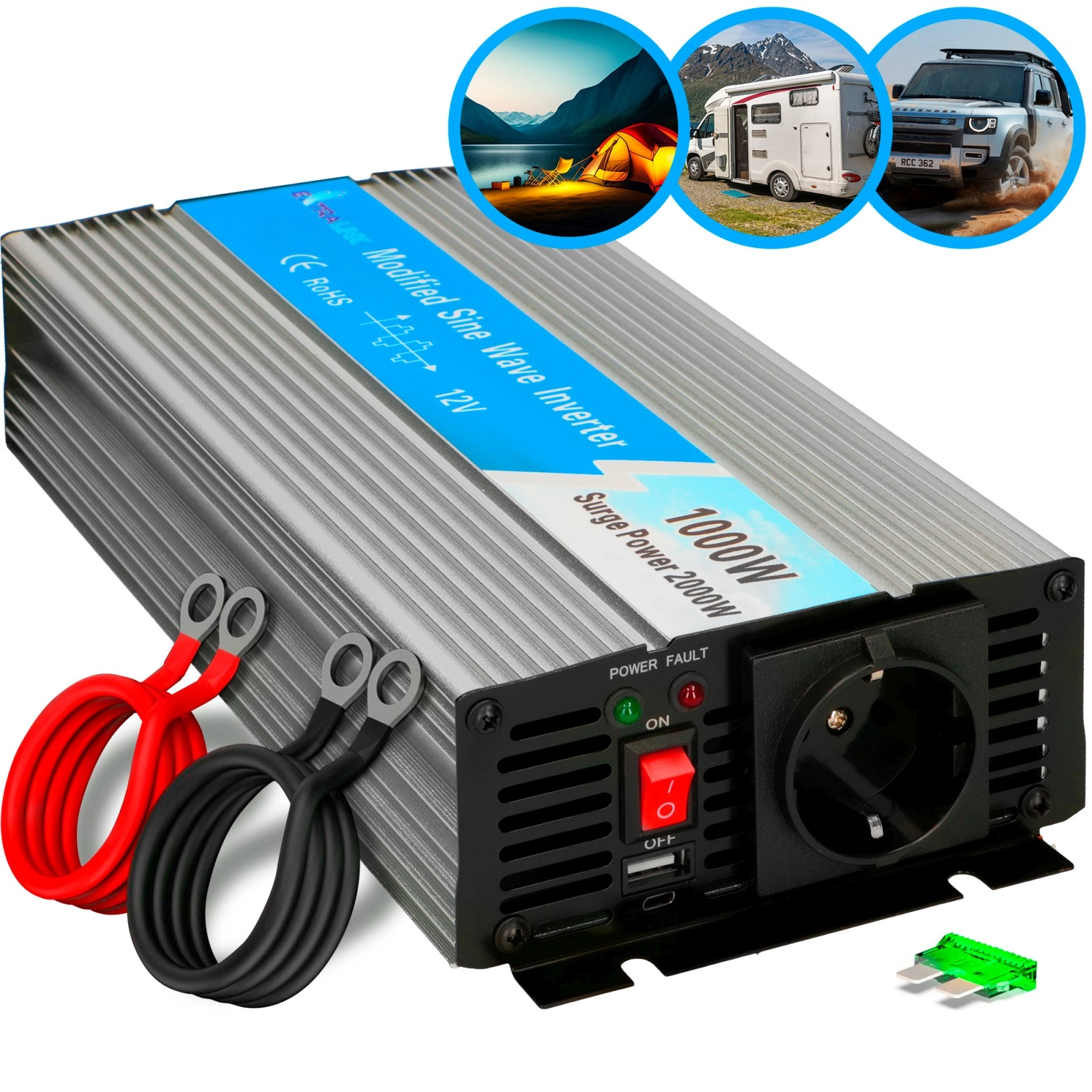 Extralink Car voltage converter OPIM-1000W 12V