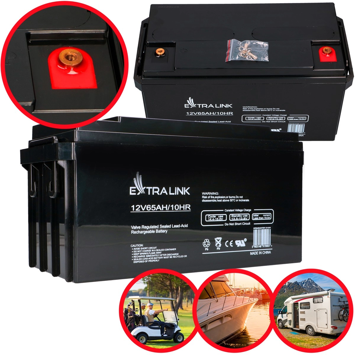 ExtraLink Akumulator AGM 12V 65AH EX