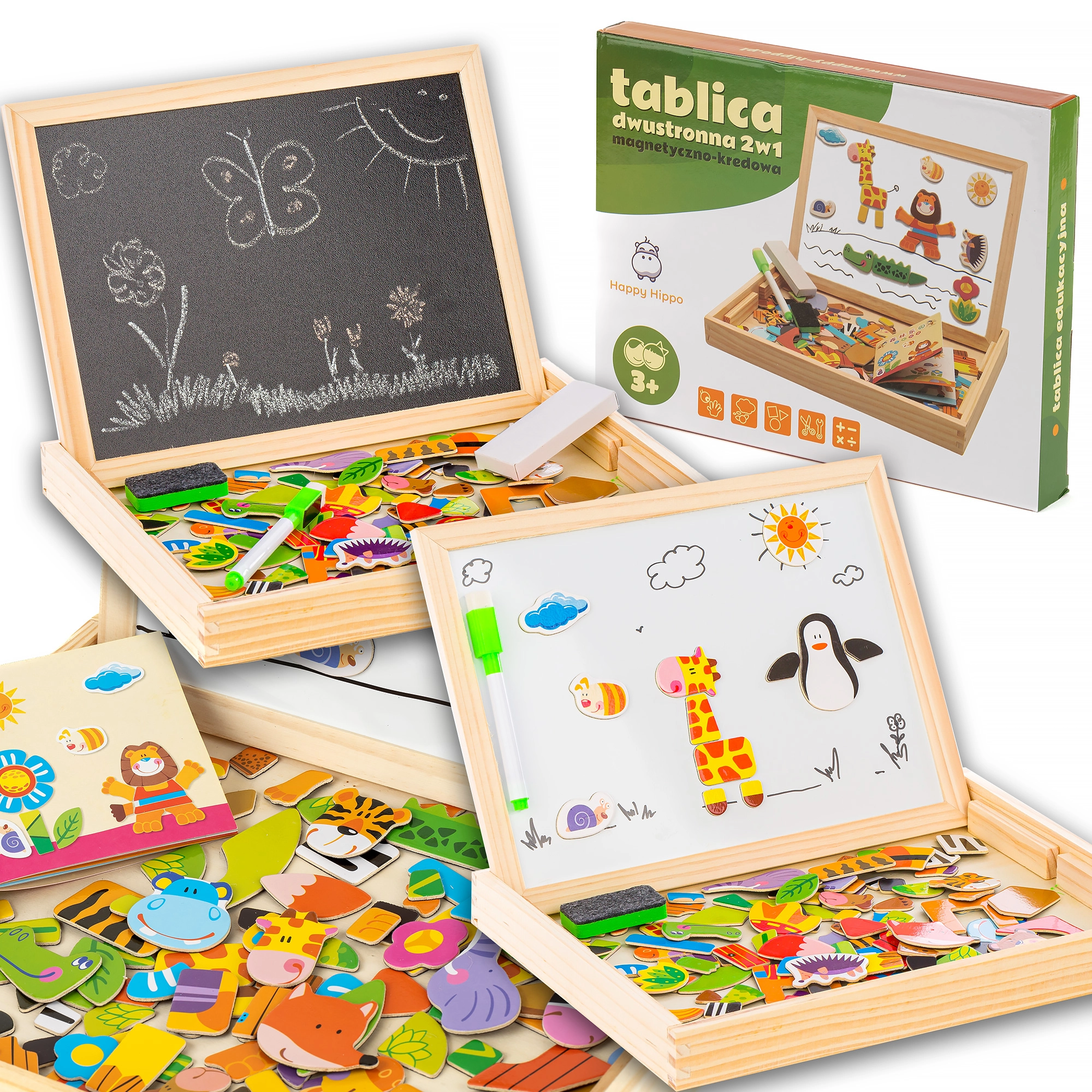 EXTRALINK TOYS DOUBLE-SIDED EDUCATIONAL CHALK AND