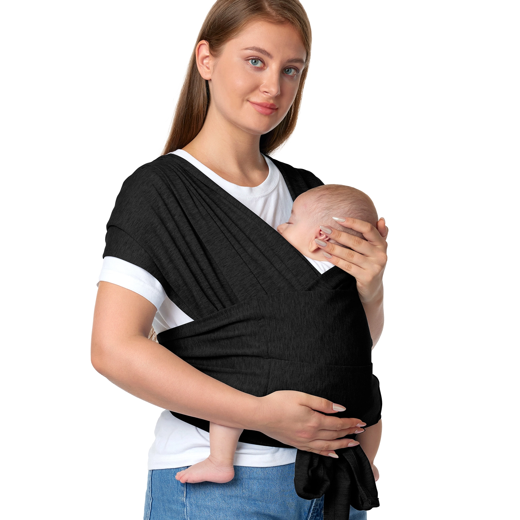 MOMCOZY KŪDIKIŲ VAIKJUOSTĖ-NEŠIOKLĖ  JUODA 0602835181857