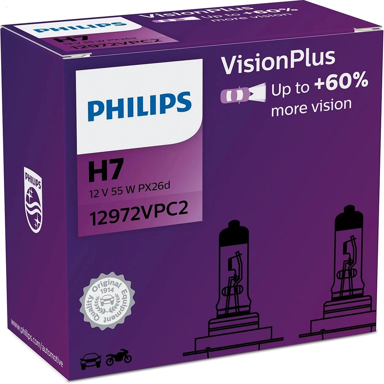 Bulb (carton 2pcs) H7 12V 55W