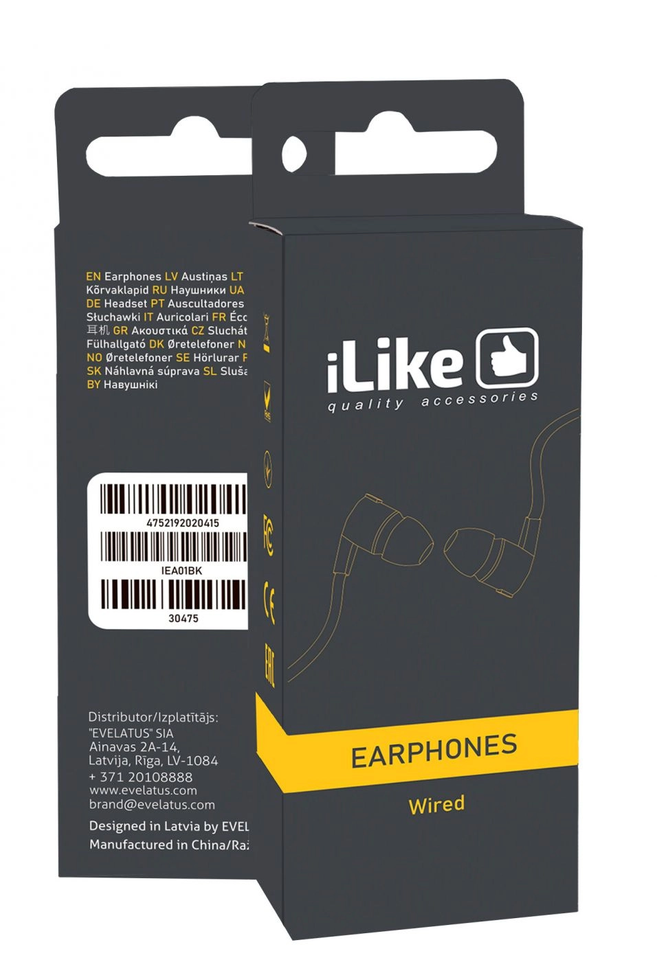 ILike Universal IEA01BK headphones evelatus_20200729155423 IEA01BK