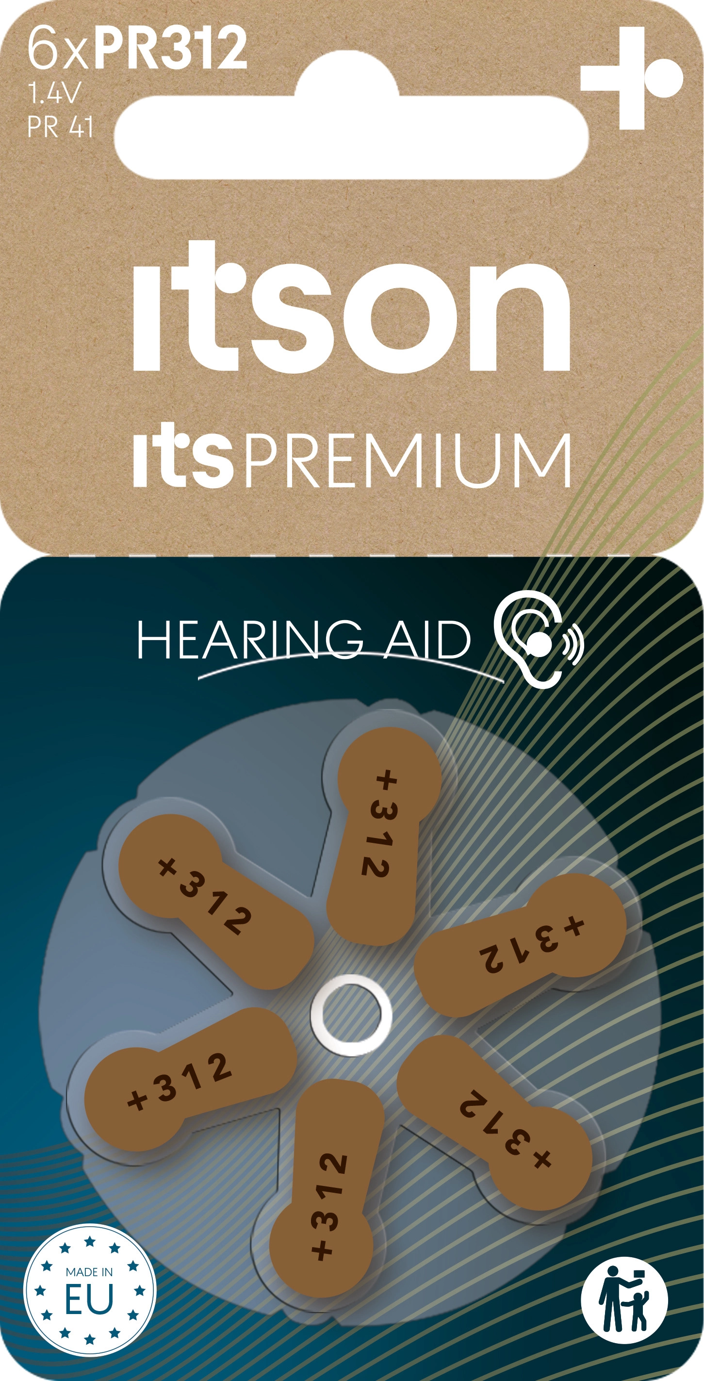 Itson itsPREMIUM hearing aid battery PR312IT/6RM