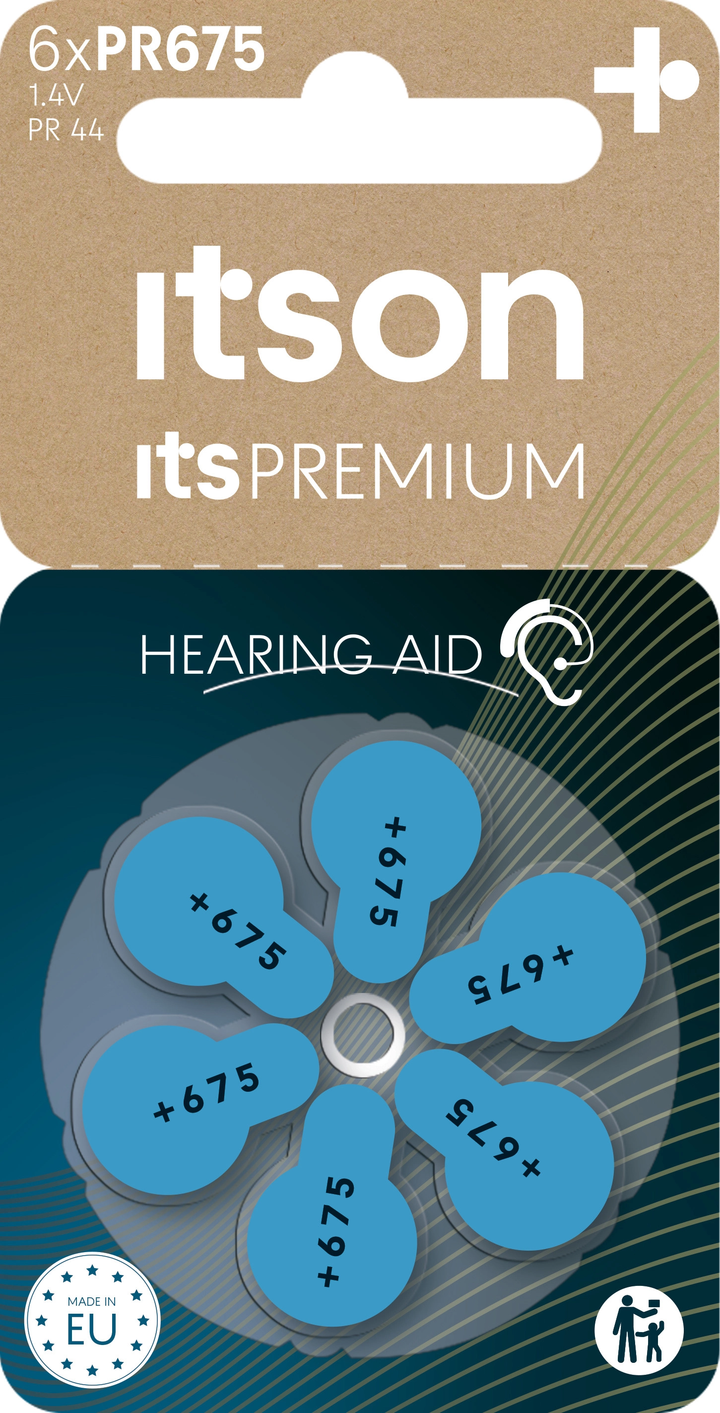 Itson itsPREMIUM hearing aid battery PR675IT/6RM