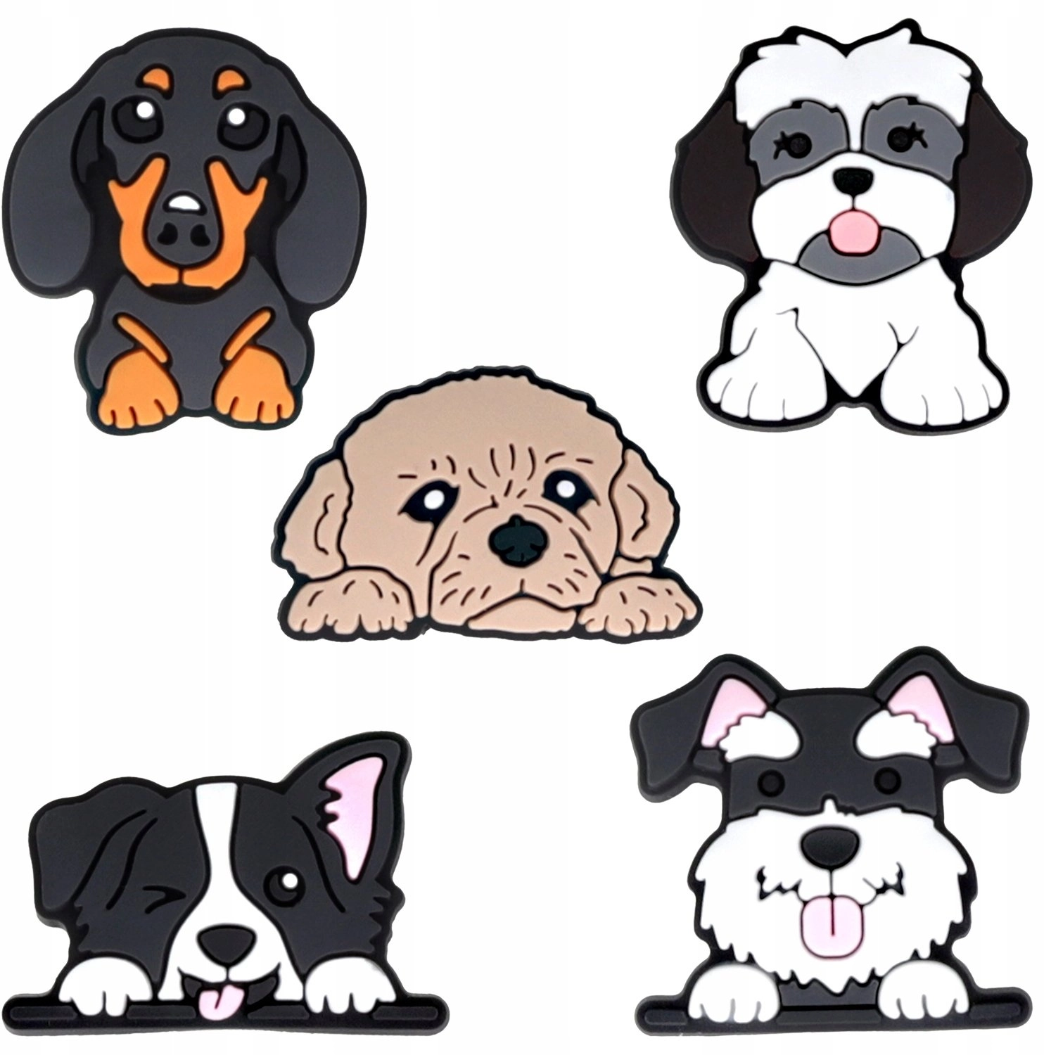 3D Dog sticker set of 5