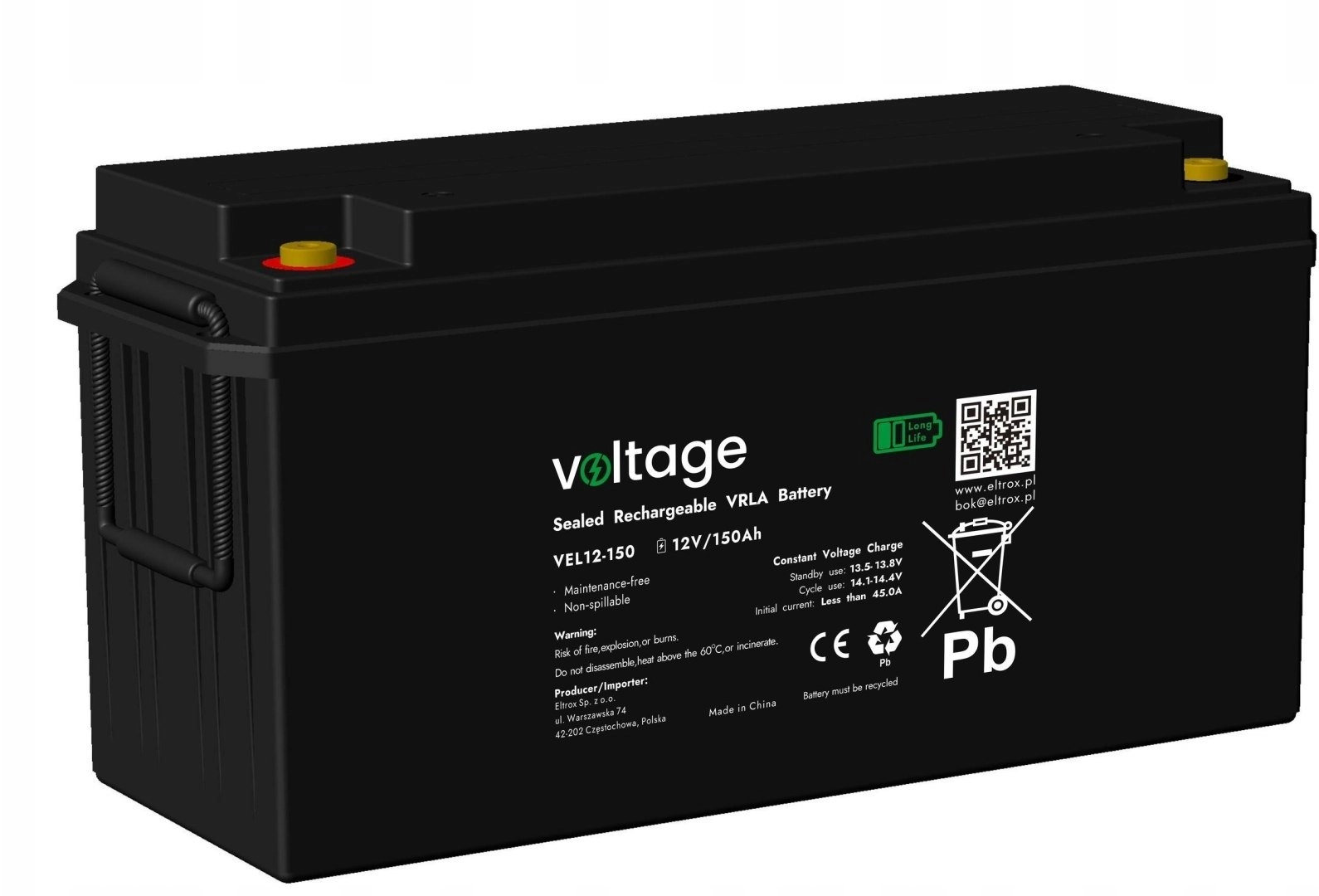 Voltage Akumulator AGM Voltage Long Life
